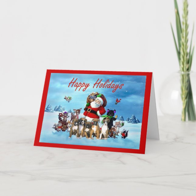 Cartes de voeux Père Noël de Noël (Devant)