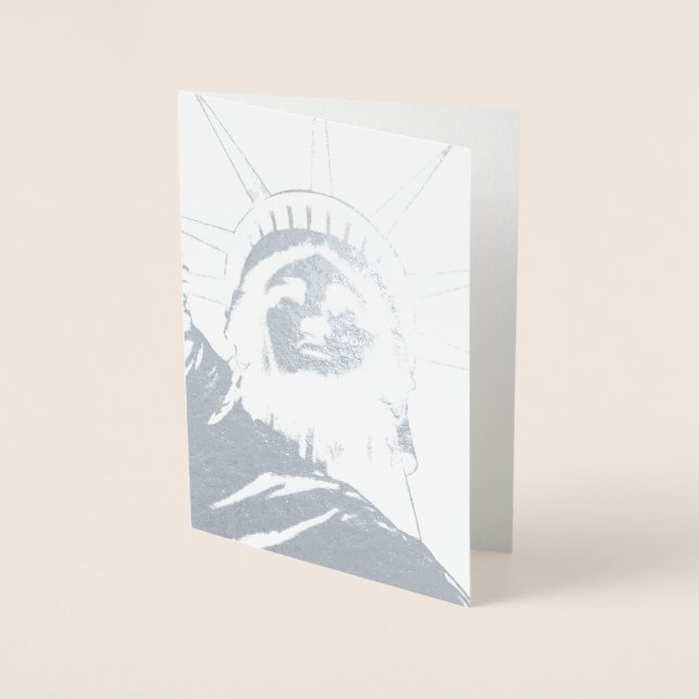Cartes de vœux personnalisées argent souvenir de N (Devant)