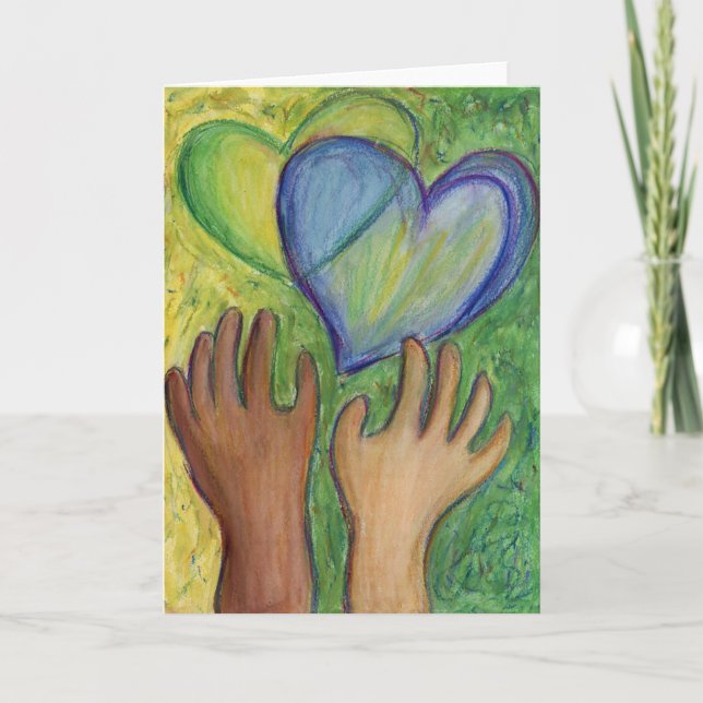 Cartes de voeux personnalisées Peinture d'amour Co (Devant)
