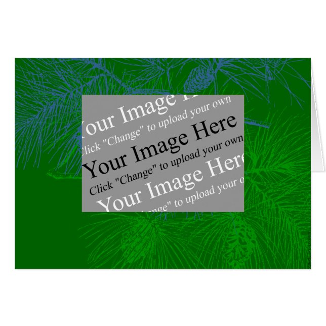 Cartes de voeux personnalisées Pine Branch Art Vin (Devant horizontal)