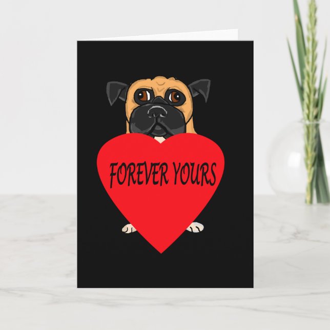 Cartes de vœux personnalisées pour chien "À jamais (Devant)