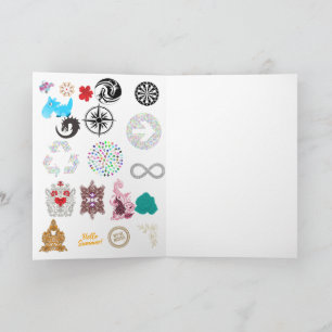 Cartes de vœux pliées Ornemental floral Paisley
