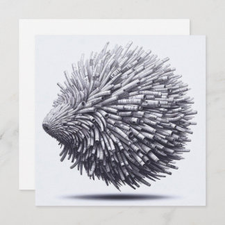 Cartes de voeux Porcupine Papier Papier