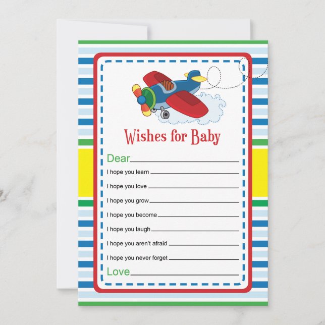 Cartes de vœux pour bébé pour jeu de Baby Shower (Devant)