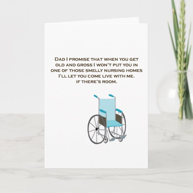 Cartes de voeux pour Fête des pères de soins infir (Devant)