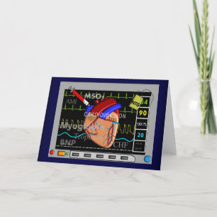 Cartes de voeux pour infirmière Cardiac Design