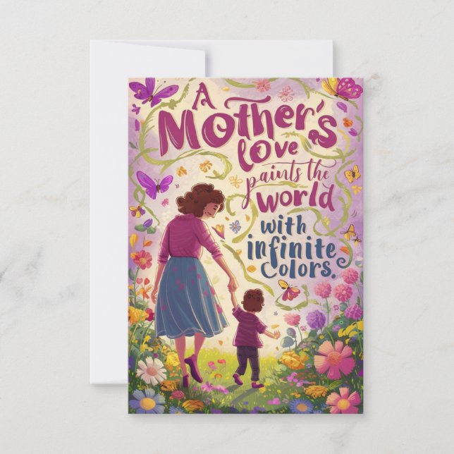 Cartes de voeux pour la journée "Maman's Embrace" (Devant)