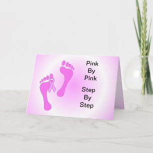Cartes de voeux pour le cancer du sein "Marcher en