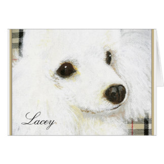 Cartes de voeux pour le portrait de caniche blanc