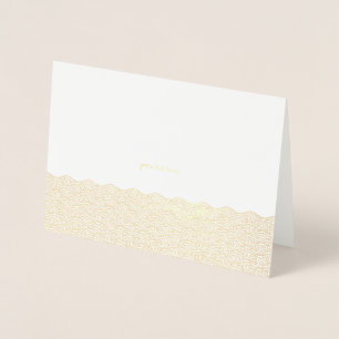 Cartes de voeux pour les nuages chinois en or broc