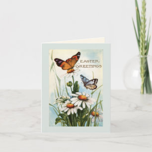 Cartes de voeux pour papillons de Pâques vintages
