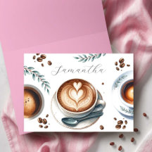 Cartes de vœux pour thème de fête prénuptiale Café