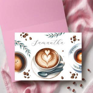 Cartes de vœux pour thème de fête prénuptiale Café