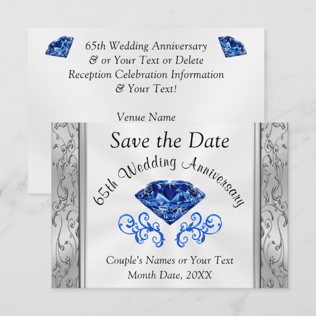 Cartes de Vœux pour un Anniversaire Inoubliable, T (Devant / Derrière)