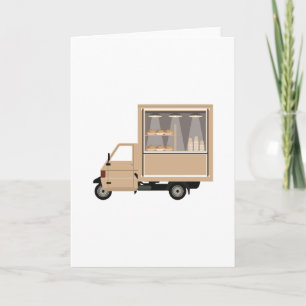Cartes de voeux pour véhicule mobile Coffee Van