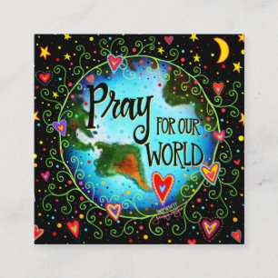 Cartes de voeux "Priez pour notre monde"