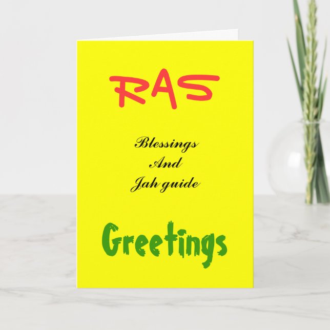 Cartes de voeux Rasta (Devant)