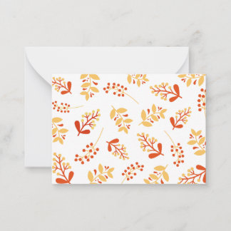 Cartes de vœux rétro Florales d'Automne 2