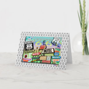 Cartes de voeux - Route 66 La route Mère 18SQ
