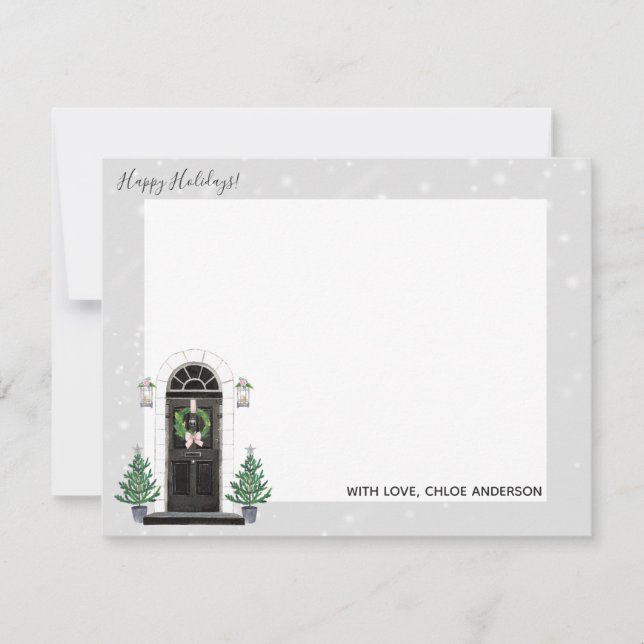 Cartes de vœux scène de porte d'entrée pour les fê (Devant)