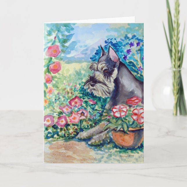 Cartes de voeux Schnauzer (Devant)