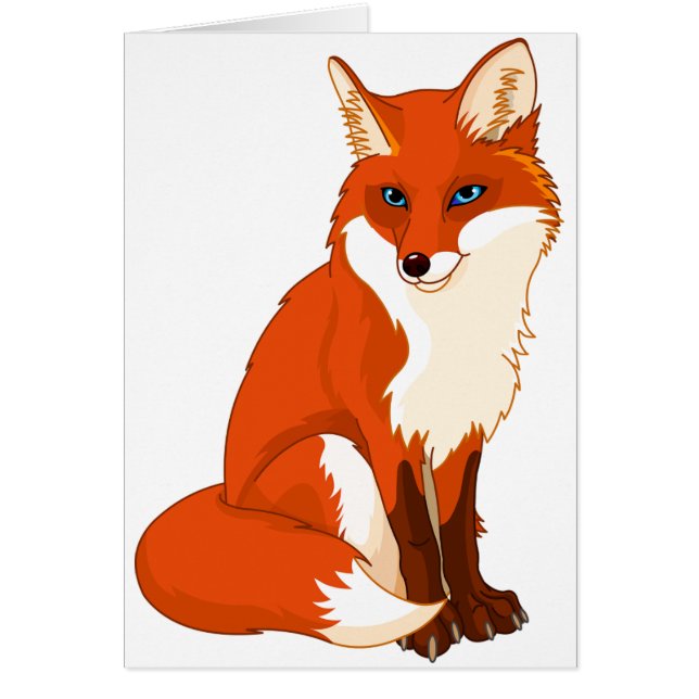 Cartes de voeux se reposantes mignonnes de Fox (Devant)