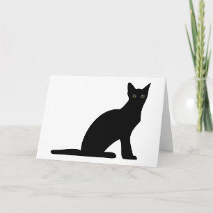 Cartes de voeux Silhouette Chat