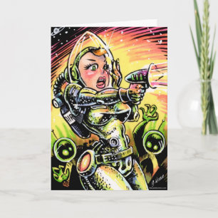 Cartes de voeux Space Girl 20