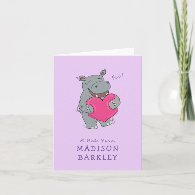 Cartes de vœux stationnaires mignonnes pour la Sai (Devant)