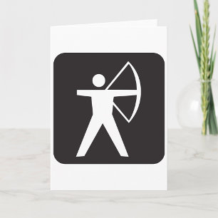 Cartes de voeux Symbole de tir à l'arc