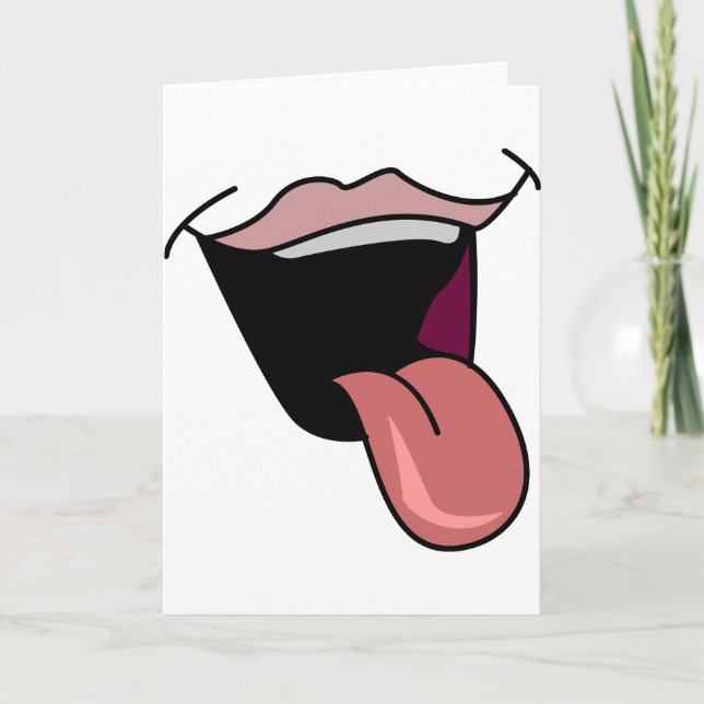 Cartes de voeux Tongue Out (Devant)