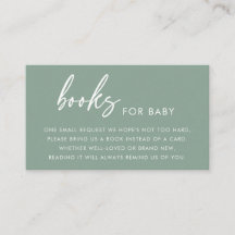 Cartes de Vœux Vert Sauge Moderne pour Baby Shower
