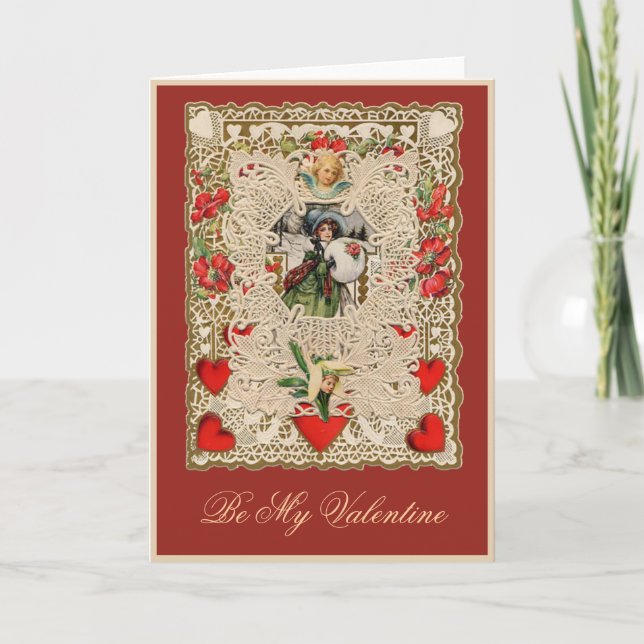 Cartes de voeux victoriennes de Valentine de (Devant)