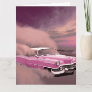 CARTES DE VŒUX VIDES RETRO ROSE CADDY