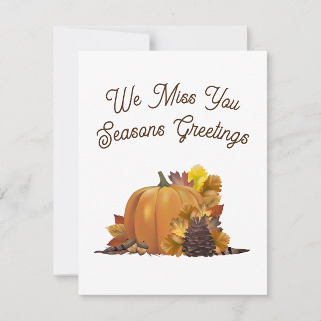 Cartes de voeux vierges bons thanksgivings (Devant)
