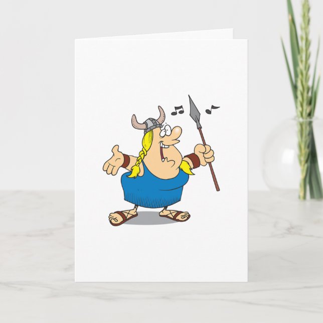 Cartes de voeux Viking Opera Singer (Devant)