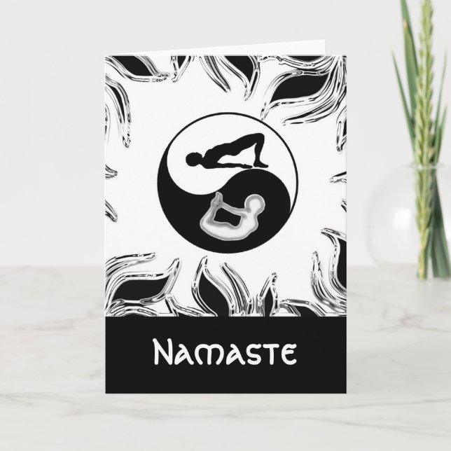 Cartes de voeux Yin-Yang Yoga (Devant)