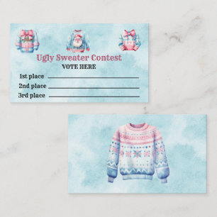 Cartes de vote du concours de pull moche