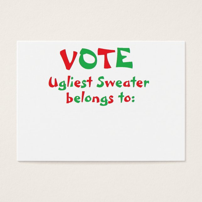 Cartes de vote "Fausse Soirée de Noël" (Devant)