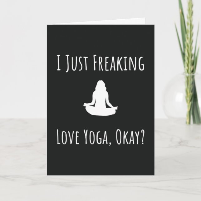 Cartes de yoga amusantes Exercice humour (Devant)