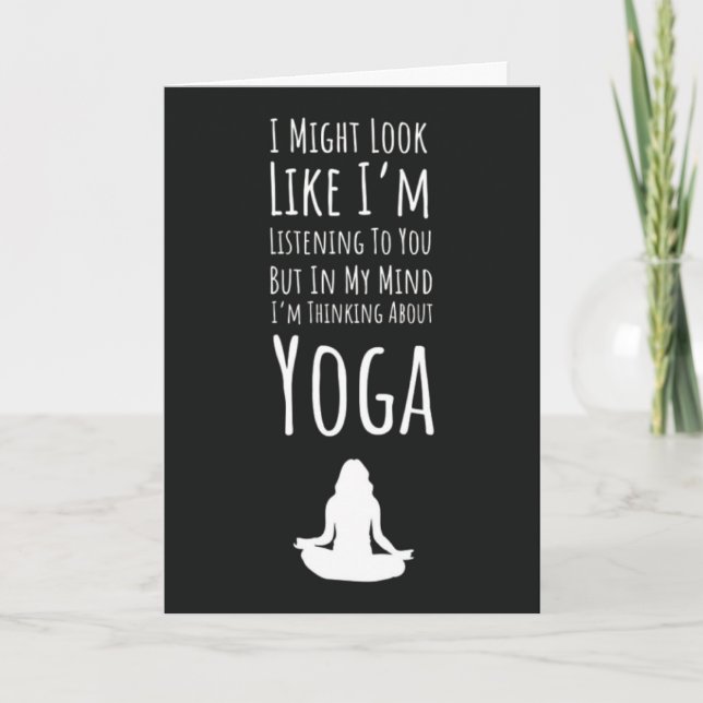 Cartes de Yoga Drôles Humour Blague (Devant)