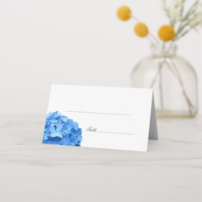 Cartes d'emplacement ou d'escorte Blue Hydrangea F (Devant)