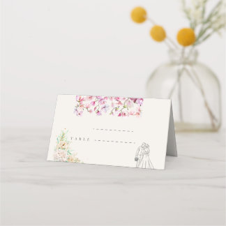 Cartes d'emplacement pliées pour mariage