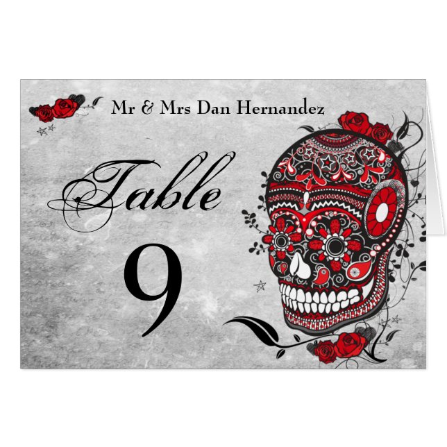 Cartes d'endroit de nombre de Tableau de crâne de (Devant Horizontal)