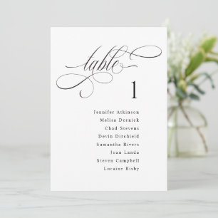 Cartes d'enseigne pour tableau de mariage élégant