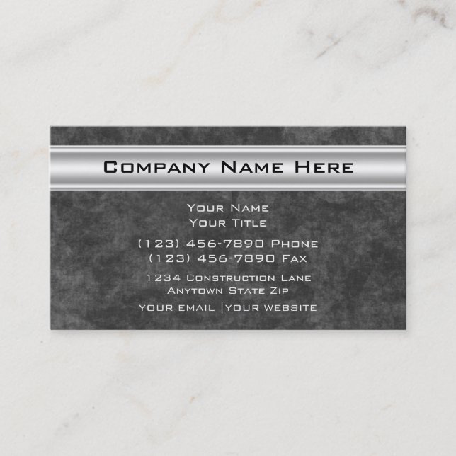 Cartes d'entreprise de construction (Devant)