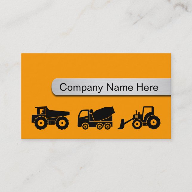 Cartes d'entreprise de construction (Devant)