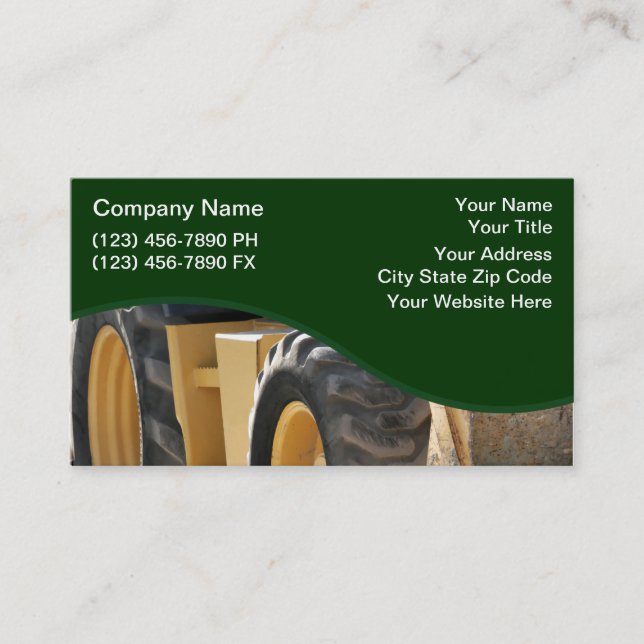 Cartes d'entreprise de construction (Devant)