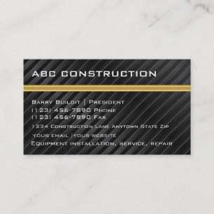 Cartes d'entreprise de construction