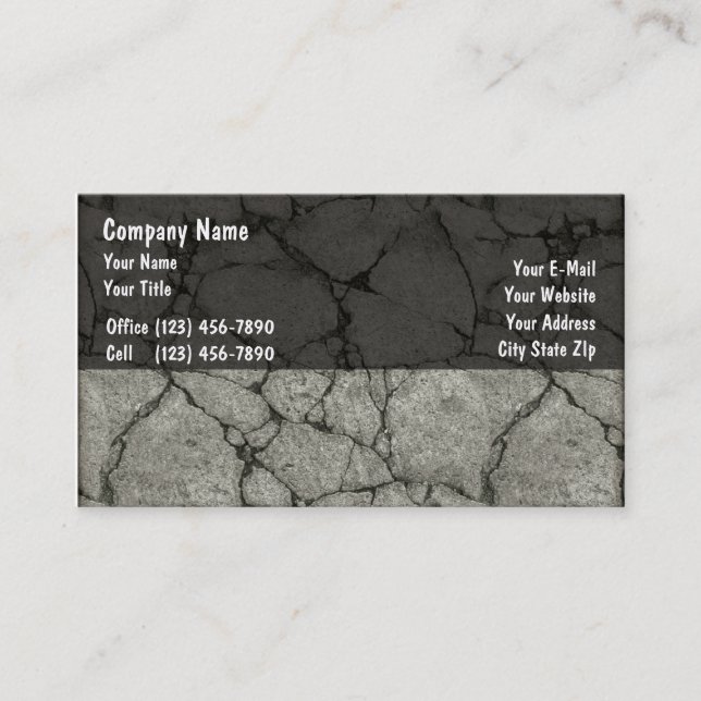 Cartes d'entreprise de construction (Devant)